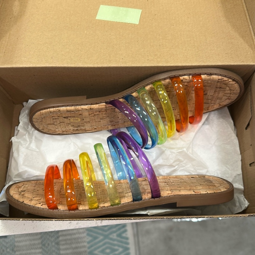 MIX No 6 DSW Rainbow Slide Sandals Women's size 8 worn once